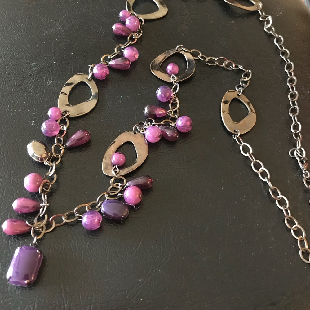 3 for $20 Avenue Purple Dangle Necklace - Picture 5 of 7